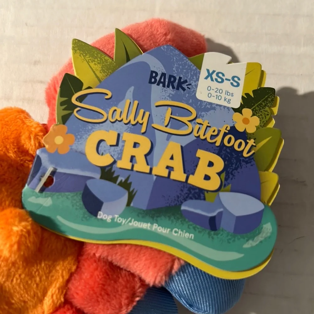 Bark Sally Bitefoot Crab Dog Toy XS-S